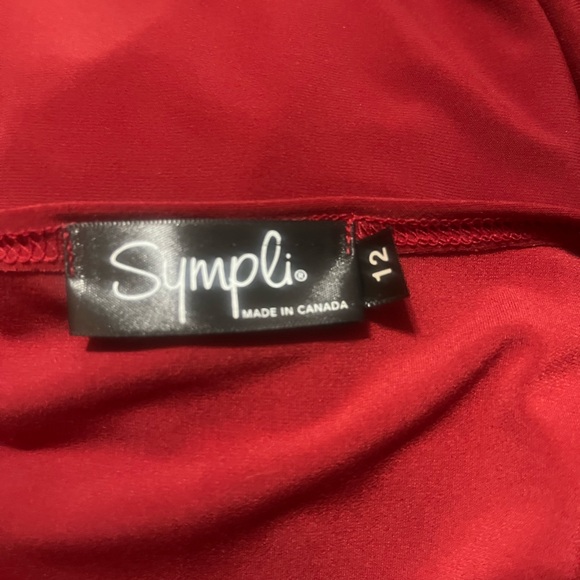 Simpli Womans Zig Zag Long Sleeved Tunic in Scarlet!! - Picture 9 of 12